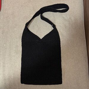 The Sak Black Crochet Crossbody Bag